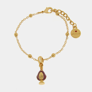 Bracciale in Metallo con pumo viola