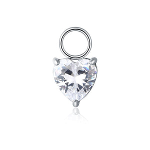 Charm Cristallo Cuore Bianco