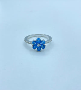 Anello con Fiore Celeste