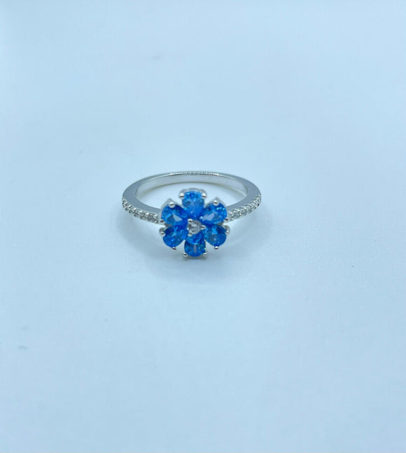 Anello con Fiore Celeste