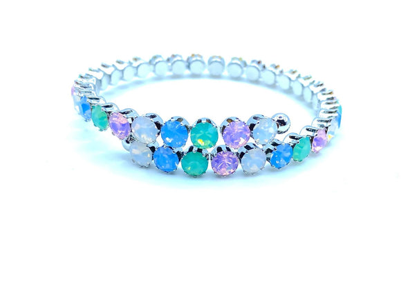 Bracciale Tennis a Molla Colorati con colori Pastello