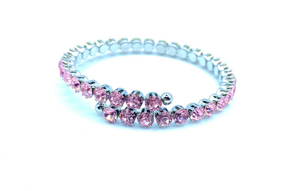 Bracciale Tennis a Molla Rosa