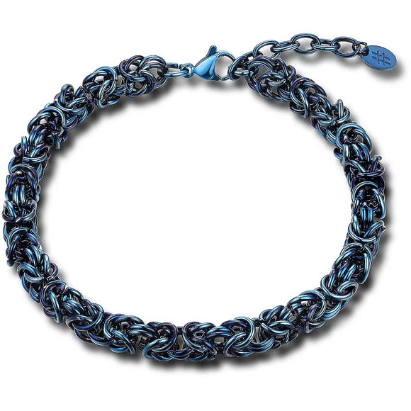 Bracciale octopus uomo blu intrecciato