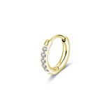 Orecchino Singolo Scattino 12 mm Dorato con cristalli