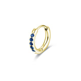 Orecchino Singolo Scattino 12 mm Dorato con cristalli