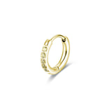Orecchino Singolo Scattino 12 mm Dorato con cristalli
