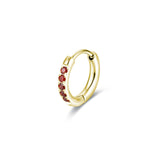 Orecchino Singolo Scattino 12 mm Dorato con cristalli