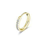 Orecchino Singolo Scattino 14 mm Dorato con cristalli