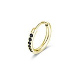 Orecchino Singolo Scattino 14 mm Dorato con cristalli