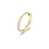 Orecchino Singolo Scattino 14 mm Dorato con cristalli