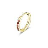 Orecchino Singolo Scattino 14 mm Dorato con cristalli