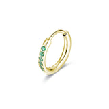 Orecchino Singolo Scattino 14 mm Dorato con cristalli