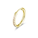 Orecchino Singolo Scattino 16 mm Dorato con cristalli