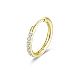 Orecchino Singolo Scattino 16 mm Dorato con cristalli