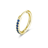 Orecchino Singolo Scattino 16 mm Dorato con cristalli