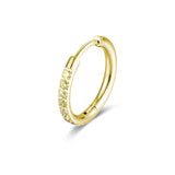 Orecchino Singolo Scattino 16 mm Dorato con cristalli