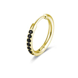 Orecchino Singolo Scattino 16 mm Dorato con cristalli