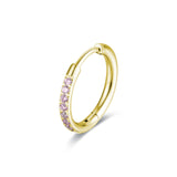 Orecchino Singolo Scattino 16 mm Dorato con cristalli