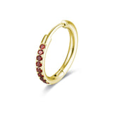 Orecchino Singolo Scattino 16 mm Dorato con cristalli