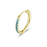 Orecchino Singolo Scattino 16 mm Dorato con cristalli
