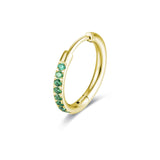 Orecchino Singolo Scattino 16 mm Dorato con cristalli