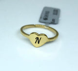 Anello Cuore con Iniziali - oro