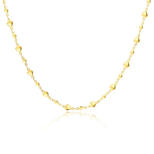 Collana Catena Cuori oro