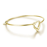 Bracciale Rigido con Chiusura a Cuore