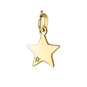 Charm Stella con Cristallo - oro