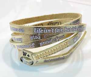 We Positive Bracciale In Pelle Good Luck