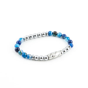 Bracciale Elastico con Agata ed Ematite