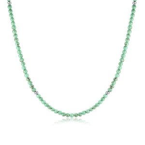 Collana Elastica Con Pietra di Turchese e Ematite