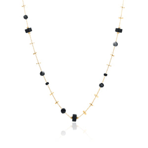 Collana con Pietre e Cristalli Neri