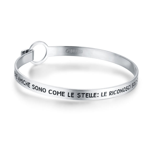 Bracciale Rigido con Frase Incisa