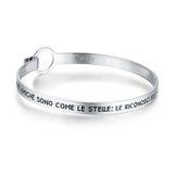 Bracciale Rigido con Frase Incisa
