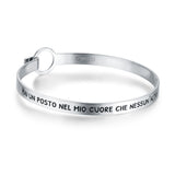 Bracciale Rigido con Frase Incisa