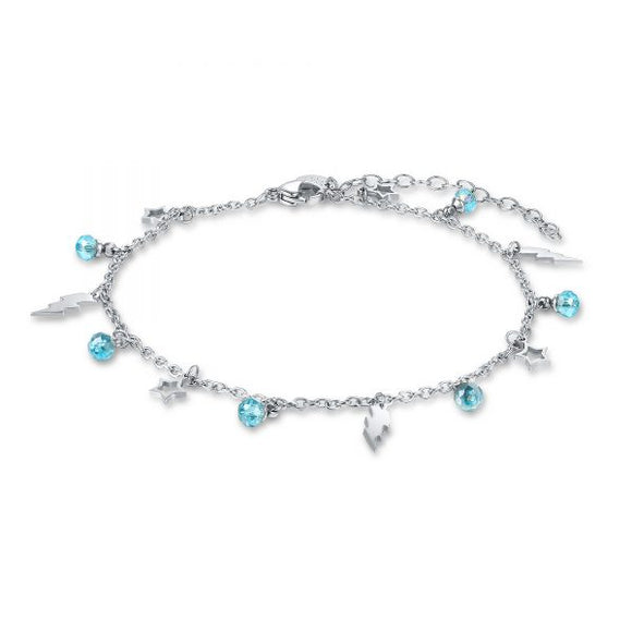 Cavigliera con Cristalli Stelle e Fulmini 14AL018