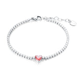 Bracciale Tennis con Cristallo Cuore