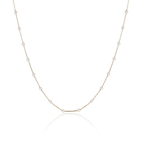Collana Perle di Luna Sfere Alternate Oro