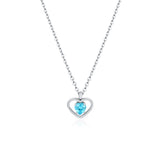 Collana Cuore Cristallo racchiuso in un Cuore