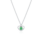 Collana Cuore Cristallo racchiuso in un Cuore