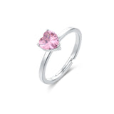 Anello Cuore Cristallo Rosa