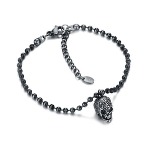 Bracciale Brunito Pallini Teschio Pendente