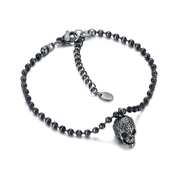 Bracciale Brunito Pallini Teschio Pendente