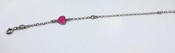 Bracciale Neonata Cuore Fucsia