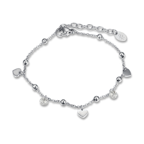 Bracciale Cuori e Cristallo