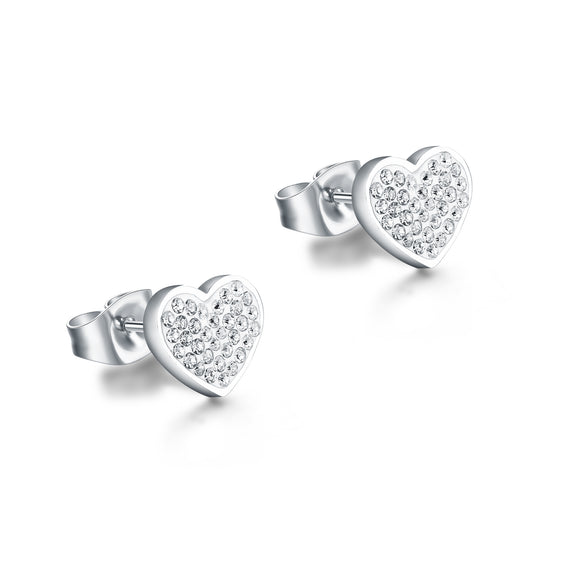 Orecchini Cuore Cristalli