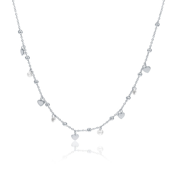 Collana Cuori e Cristallo