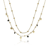 Collana Doppio Filo Cuori e Cristallo