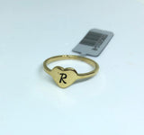 Anello Cuore con Iniziali - oro